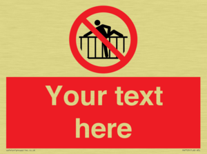 Custom prohibition do not cross barrier